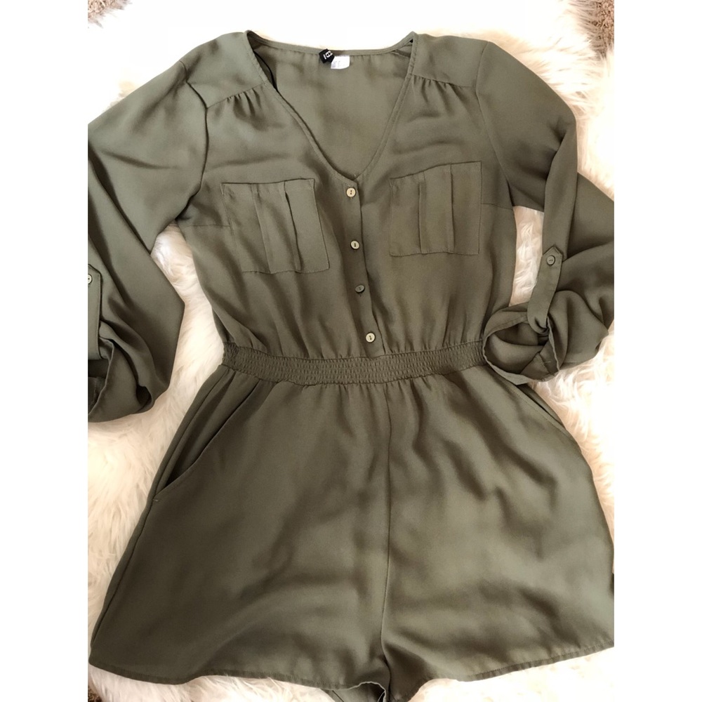 Army Green Romper